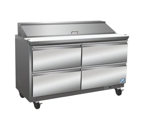 48" 4 Drawer Sandwich/Salad Prep Table Cooler Cold Zone CZ-48ST-4D