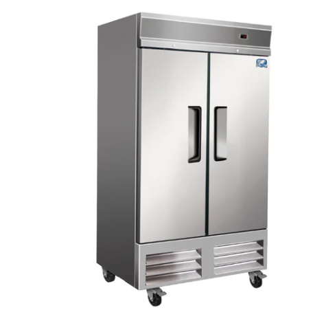40" Solid 2 Door Reach In Freezer 33 CuFt Cold Zone CZ-40F-2D