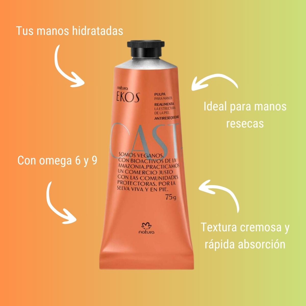 Crema de Manos Ekos Castaña 75gr