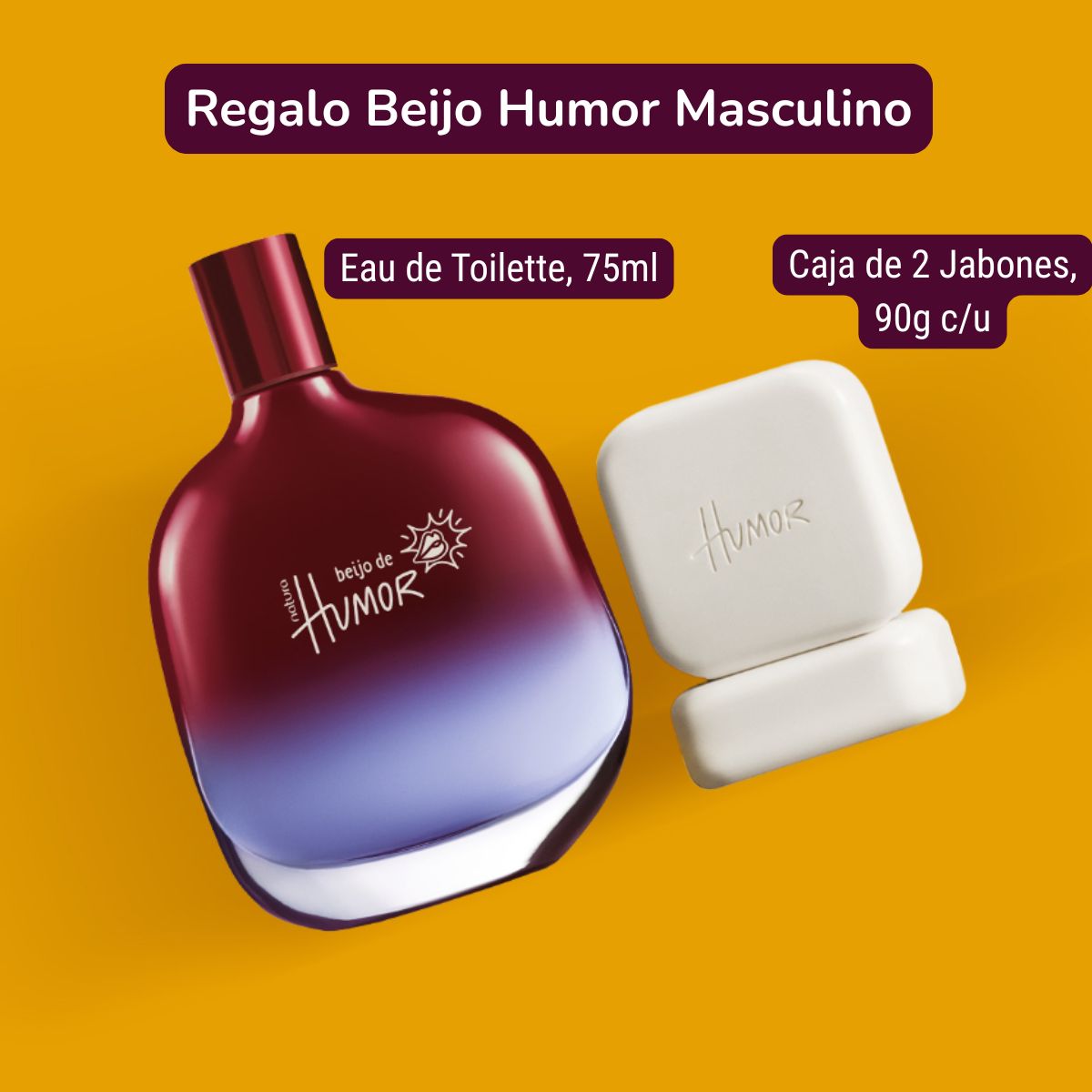 Set de Perfume y Jabón Beijo de Humor Masculino