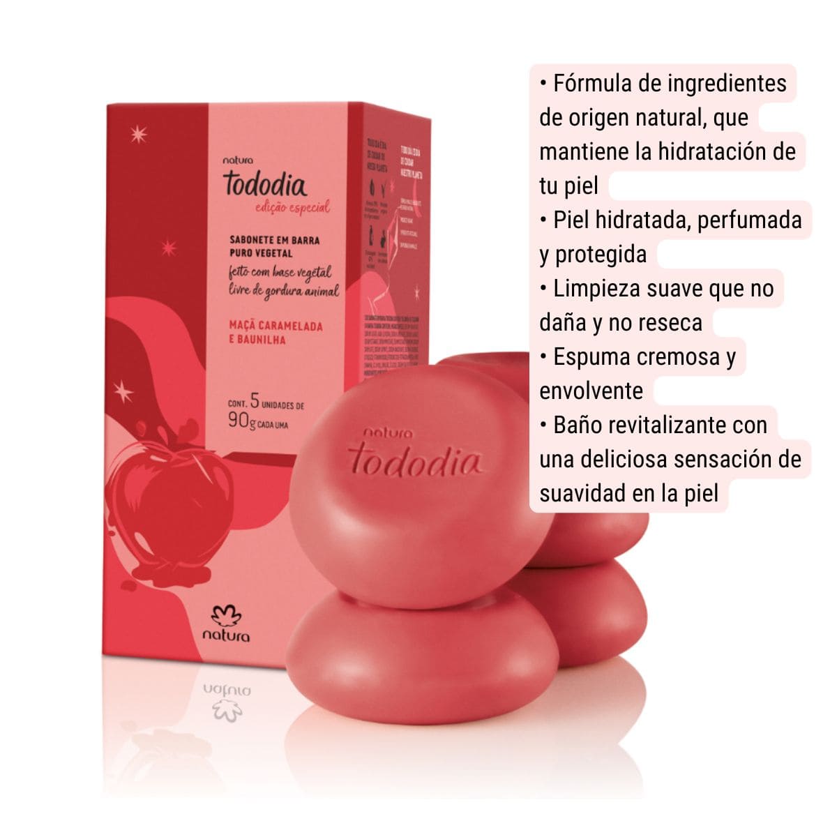 Kit Corporal Manzana Caramelizada y Vainilla: Crema + 5 jabones vegetales