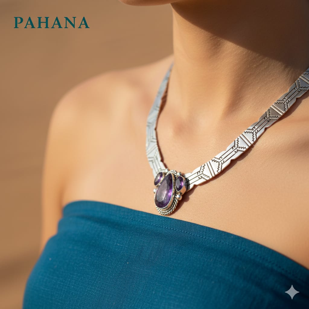 Collar de Plata con Amatista