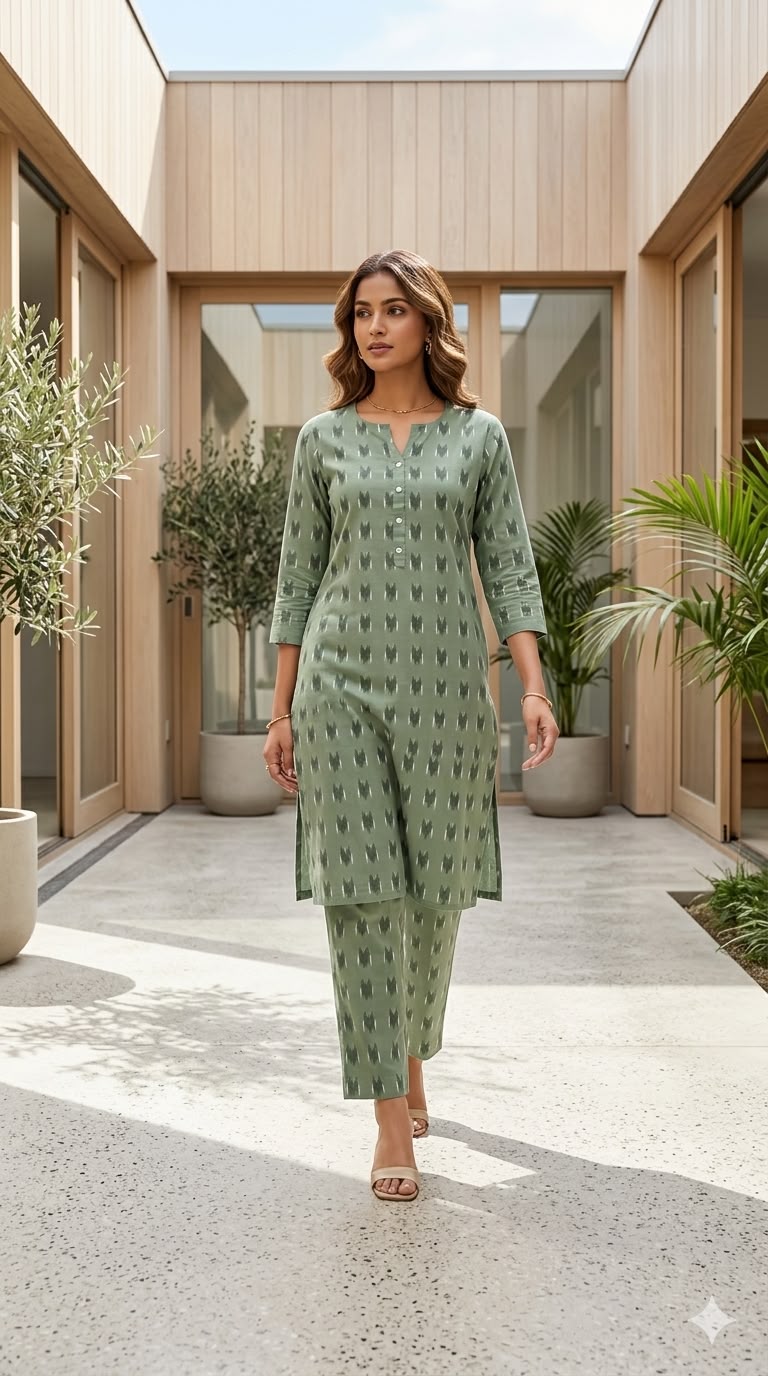 Printed Green co ord Set