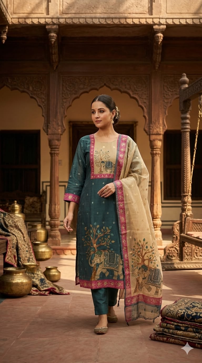 Embroidered Ethnic Suit Set