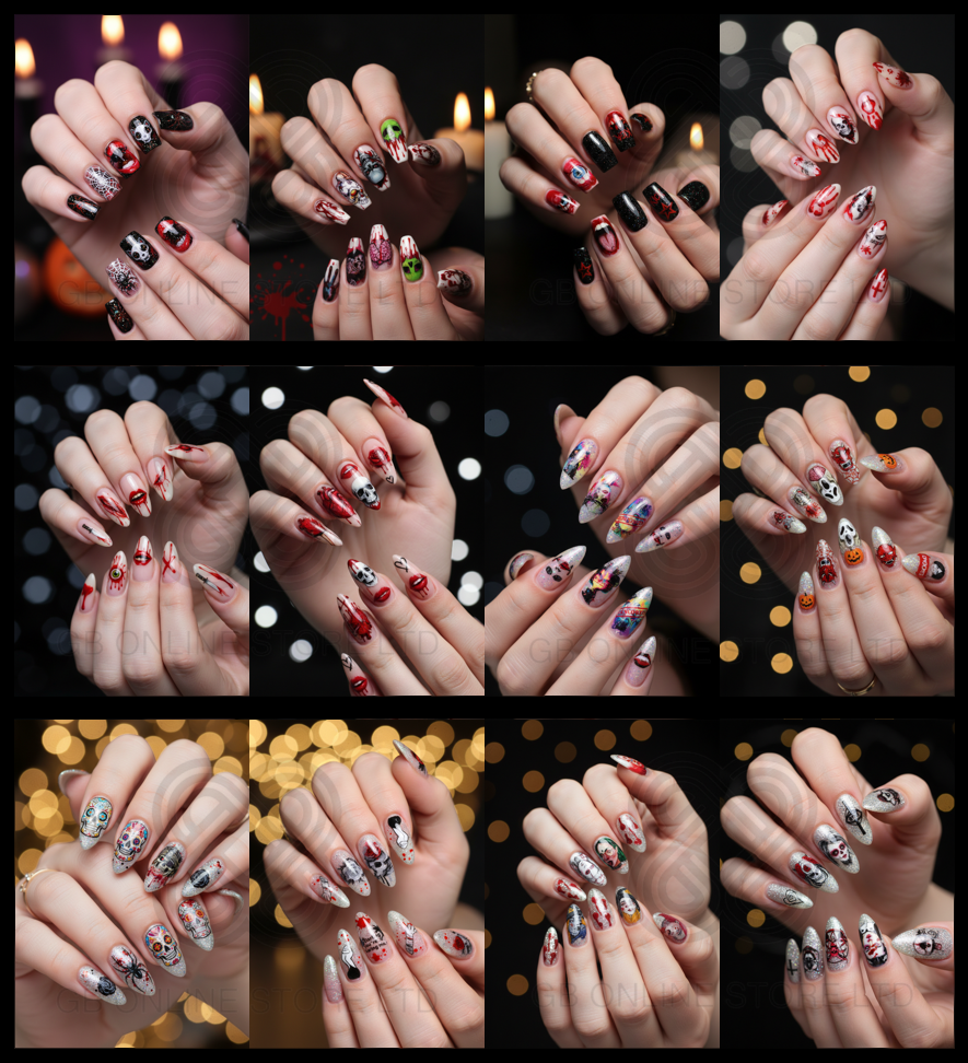 Halloween Self adhesive Nail Art Stickers