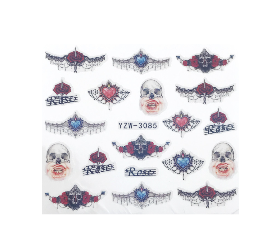 Festival & Celebration Water Decals Nail Art Sticker (3085-3161)