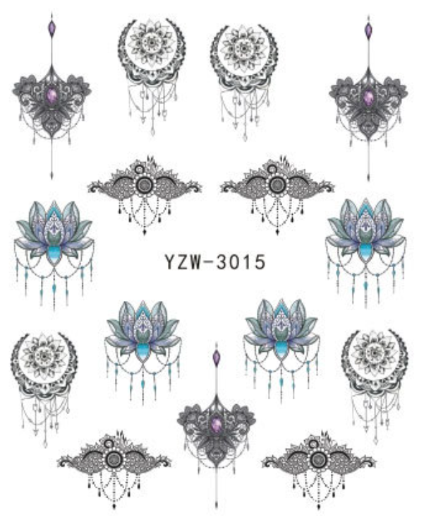 Fashion Water Decals Nail Art Sticker (3003-3394)