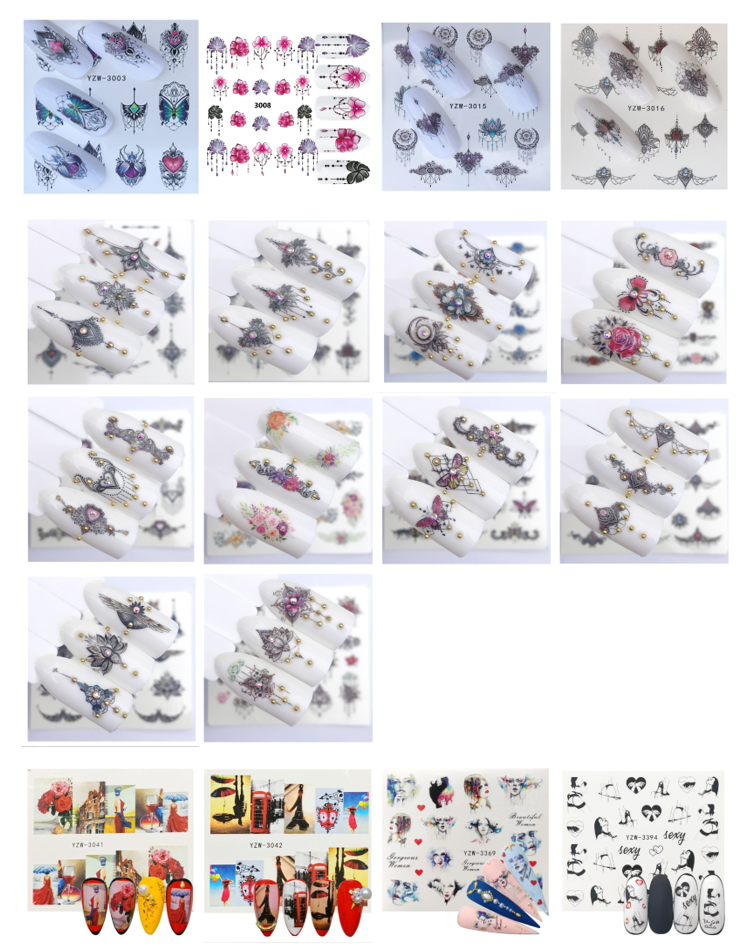 Fashion Water Decals Nail Art Sticker (3003-3394)