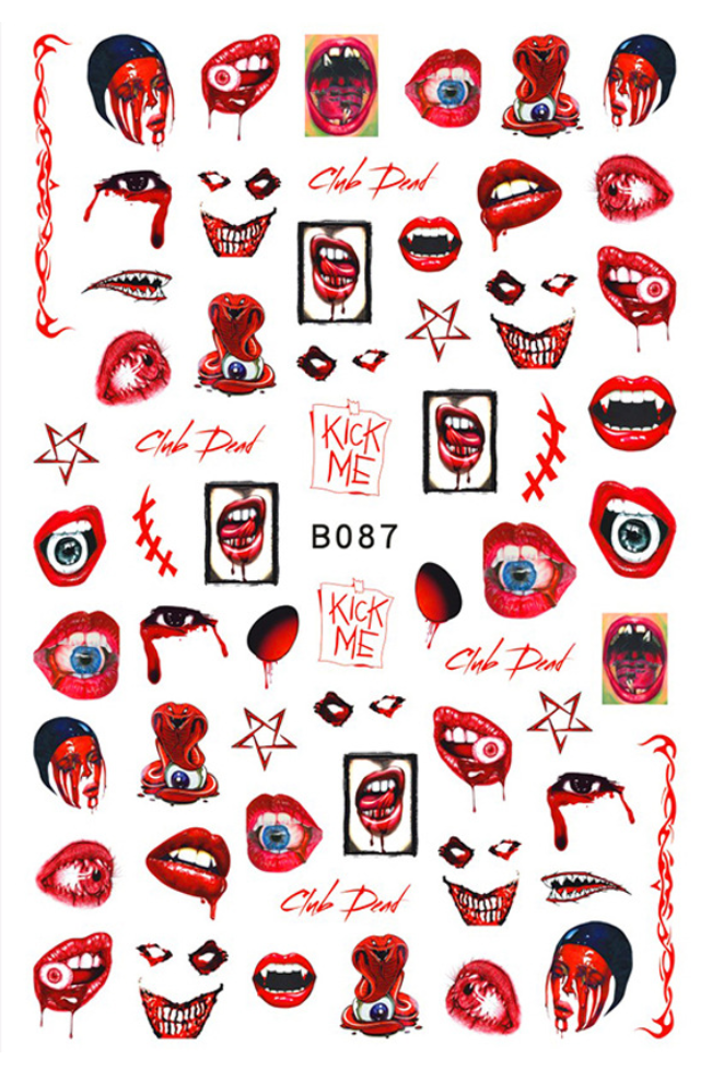 Halloween Self adhesive Nail Art Stickers