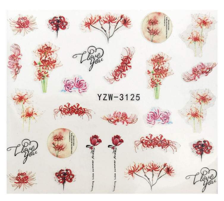 Floral & Botanical Water Decals Nail Art Stickers (3125-3389)