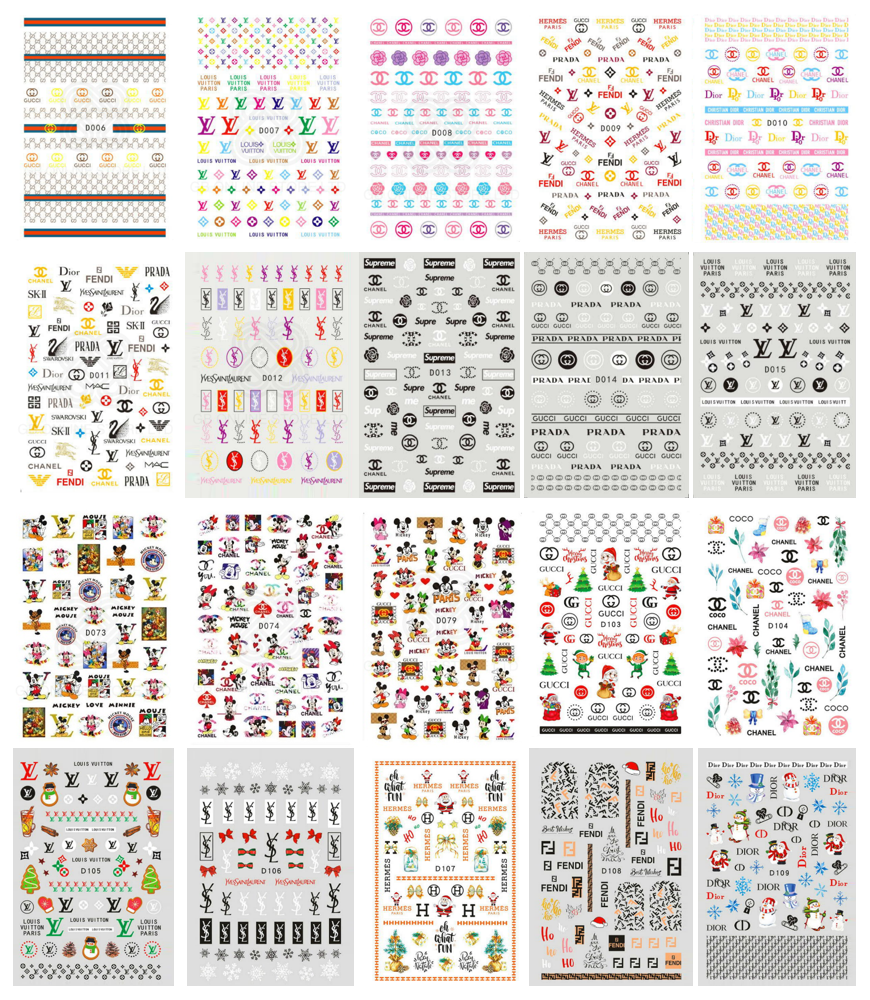 Luxury Brand Self adhesive Nail Art Stickers