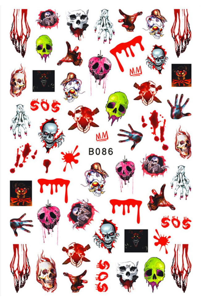 Halloween Self adhesive Nail Art Stickers