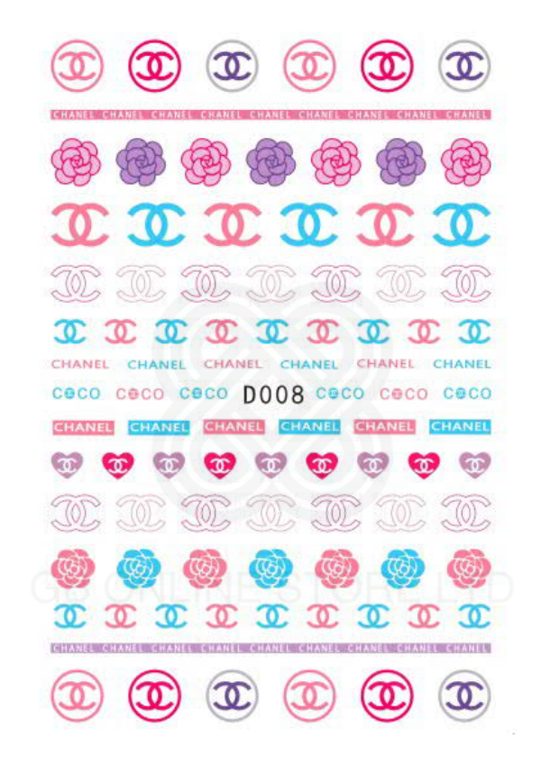 Luxury Brand Self adhesive Nail Art Stickers