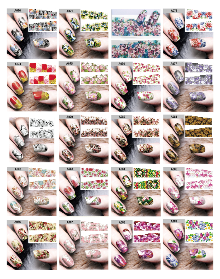 Assorted Water Decals Nail Art Sticker (A70-A89)