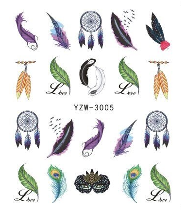 Assorted Water Decals Nail Art Sticker (3004-3392)