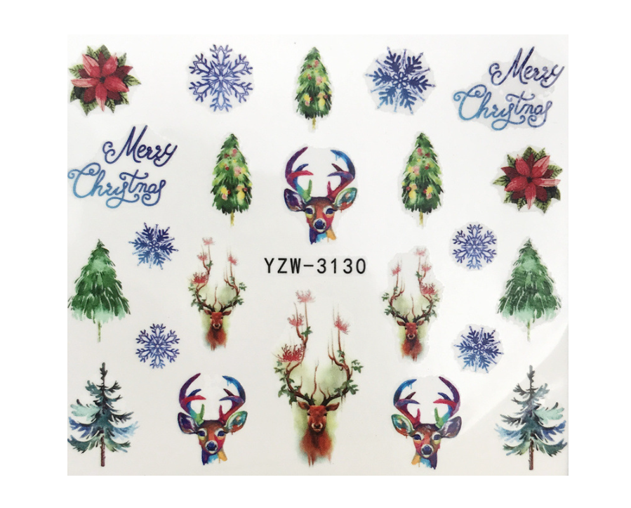 Festival & Celebration Water Decals Nail Art Sticker (3085-3161)