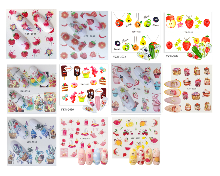 Colorful Water Decals Nail Art Sticker (3031-3359)
