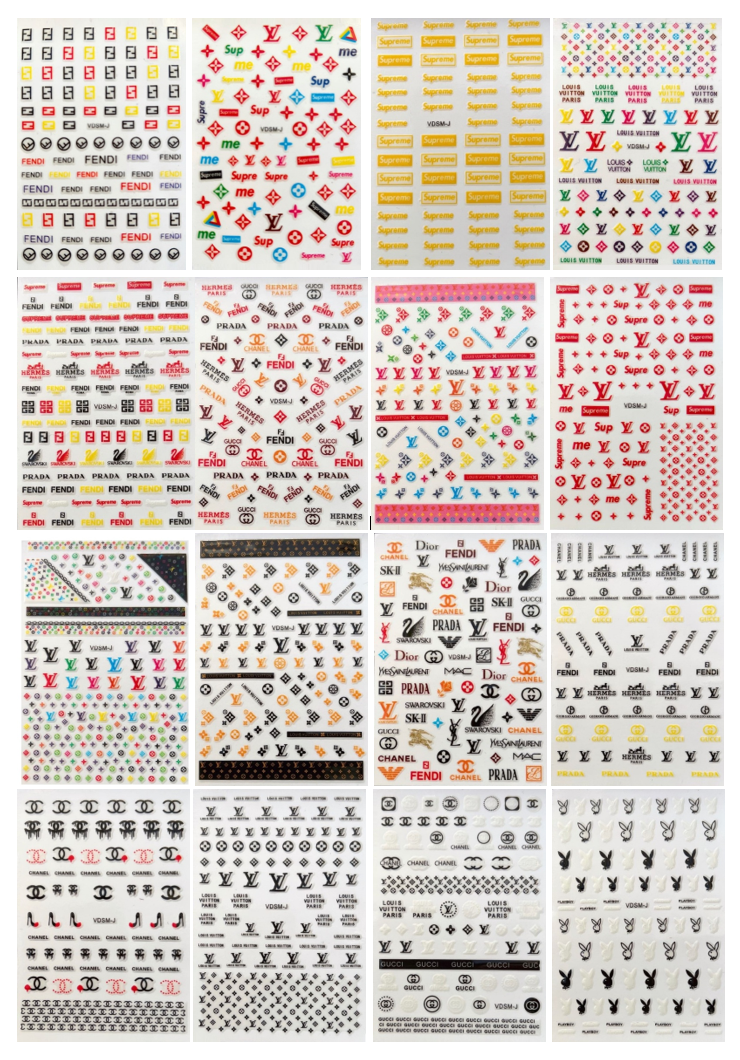 Luxury Brand Self adhesive Nail Art Stickers
