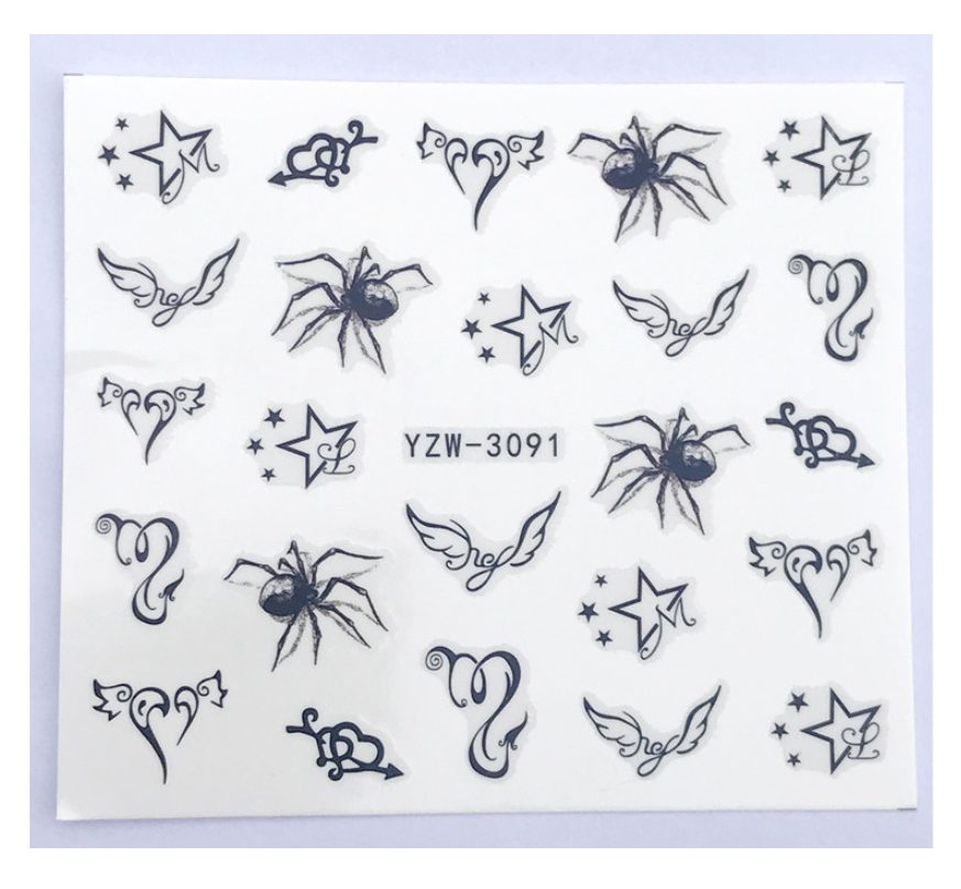 Festival & Celebration Water Decals Nail Art Sticker (3085-3161)