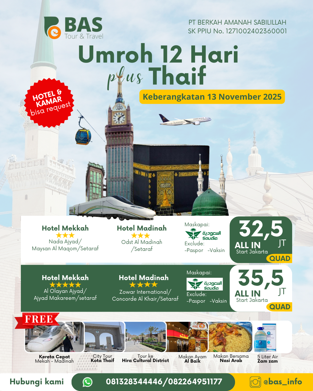 Umroh 12 Hari Plus Thaif