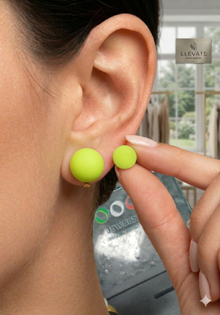 Orecchini a Sfera Verde