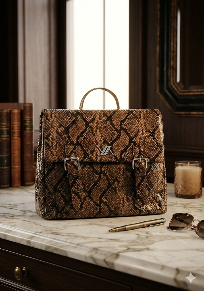 Zaino effetto pelle di serpente