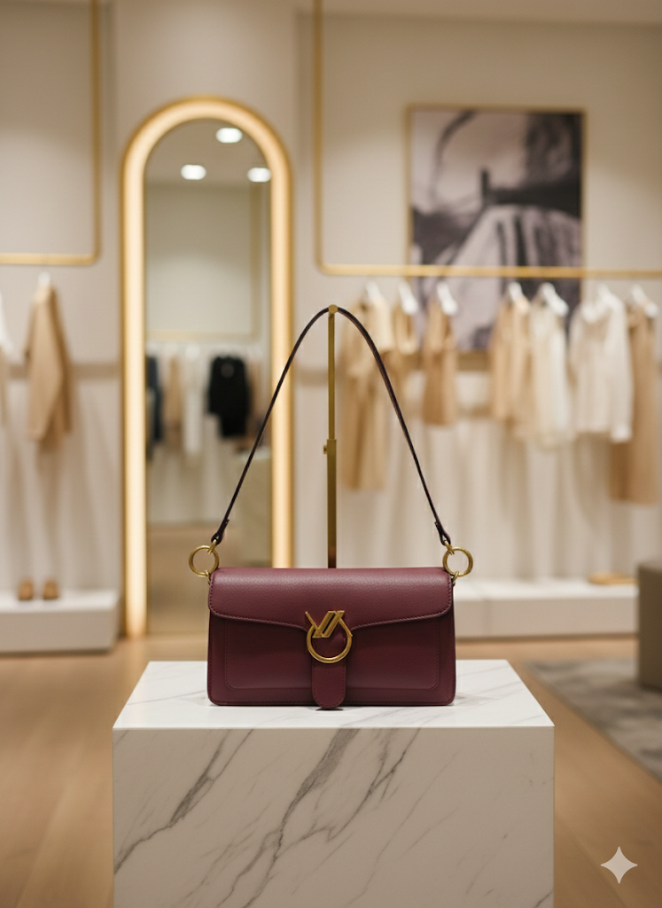 Borsa a tracolla Bordeaux VERDE FASHION