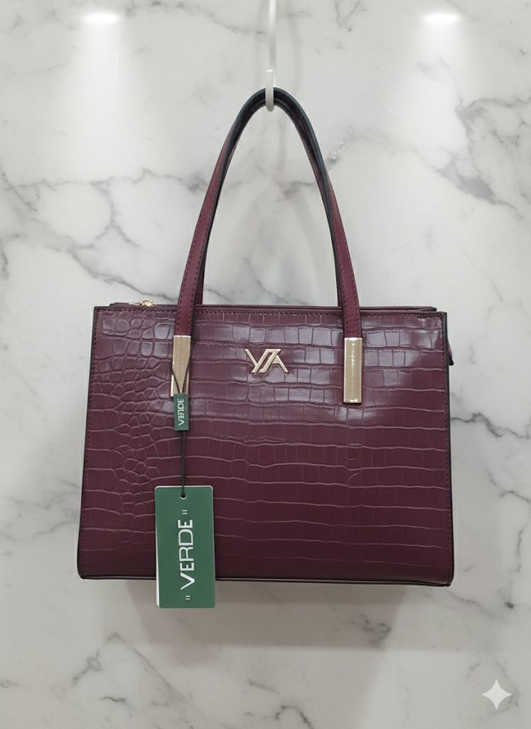 Borsa Verde in Eco-Pelle