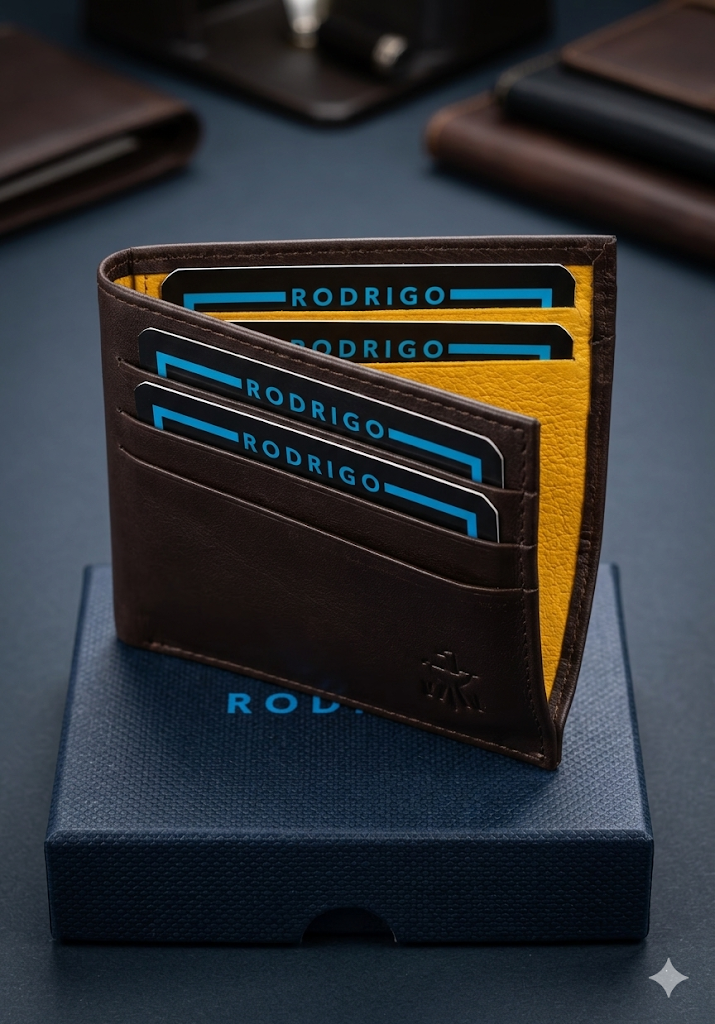 Portafoglio in pelle marrone