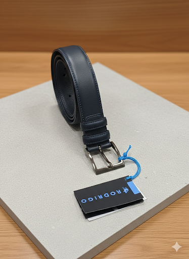 Cintura in pelle blu MIS 110/125