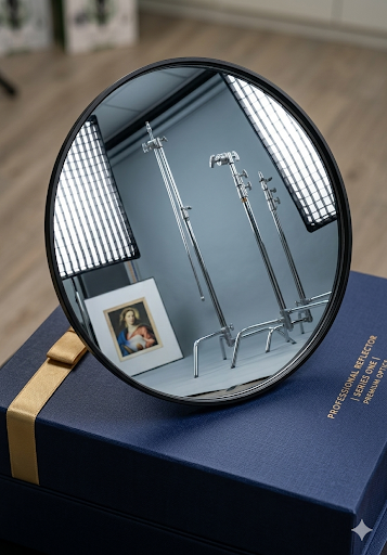 Specchio rotondo da tavolo professionale