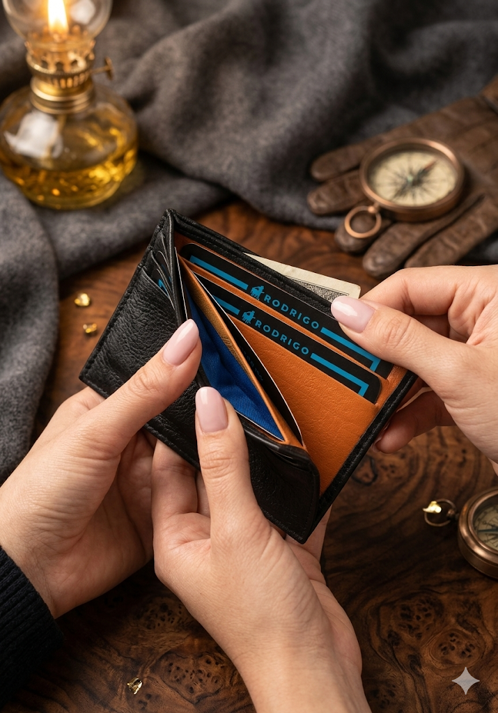 Portafoglio in Pelle Nero