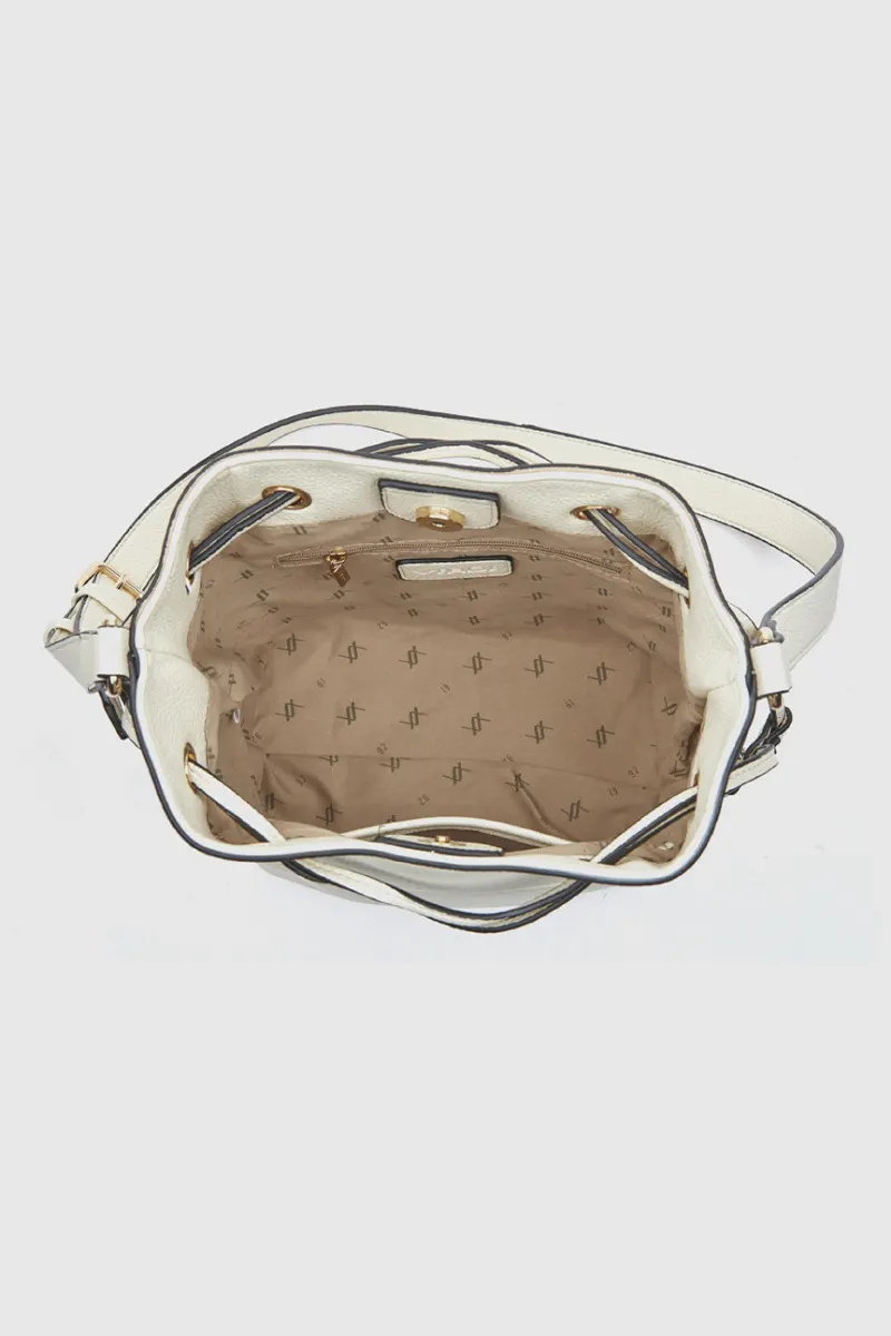 Borsa a secchiello bianca