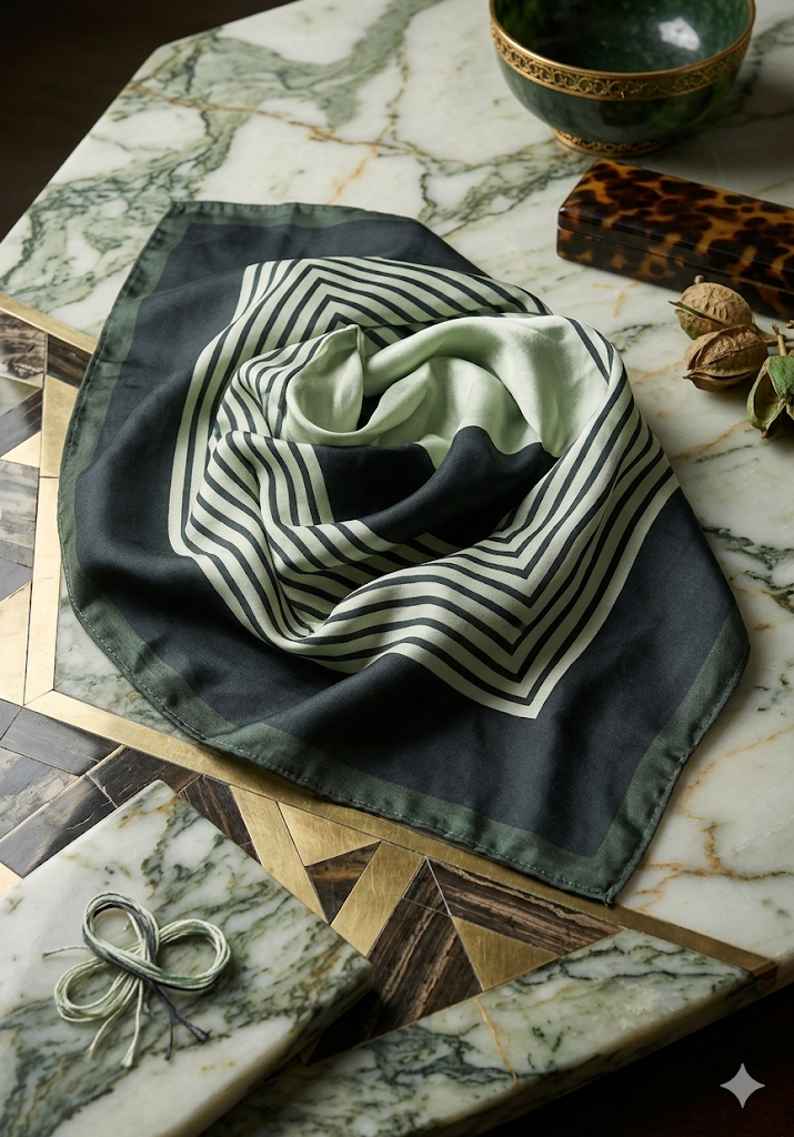 Foulard  a righe VERDE FASCHION 