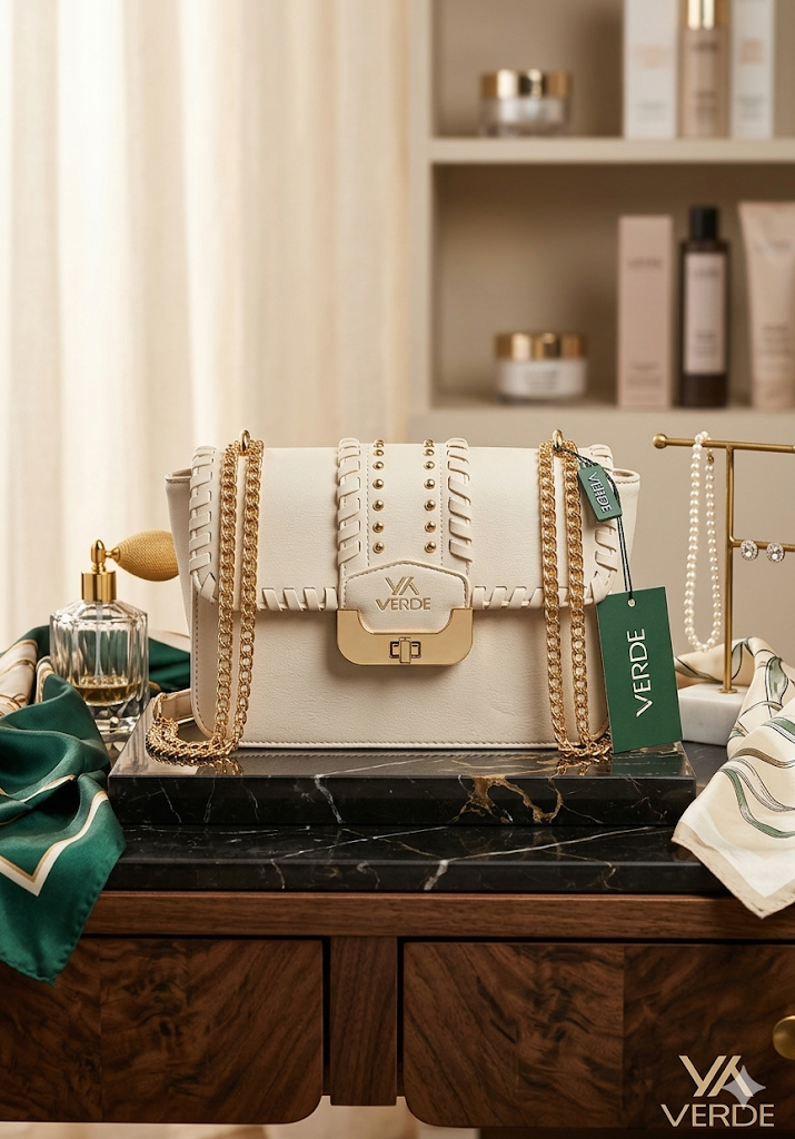 Borsa a tracolla in ecopelle bianca