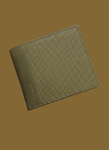 Portafoglio in tessuto verde