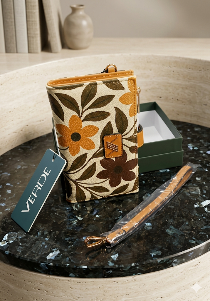 Portafoglio Verde Floreale