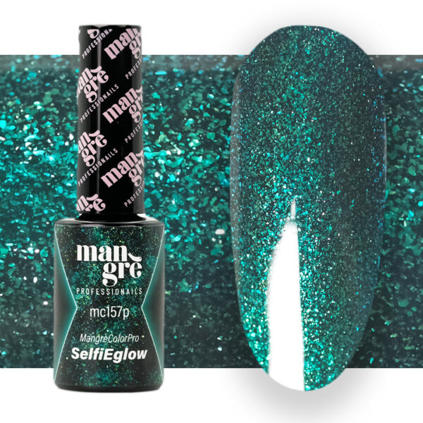 Smalto Gel Glitter Verde 157