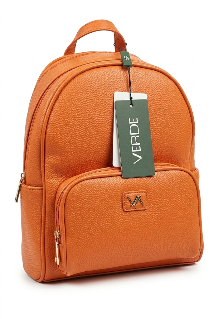 Zaino in ecopelle arancione