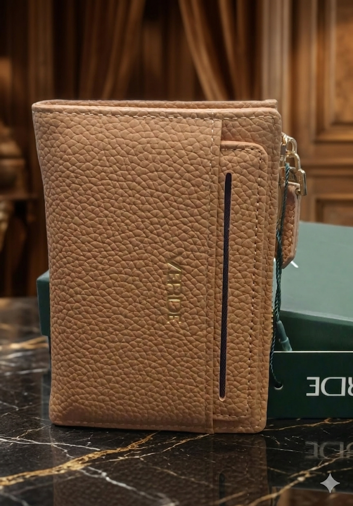 Portafoglio in ecopelle marrone