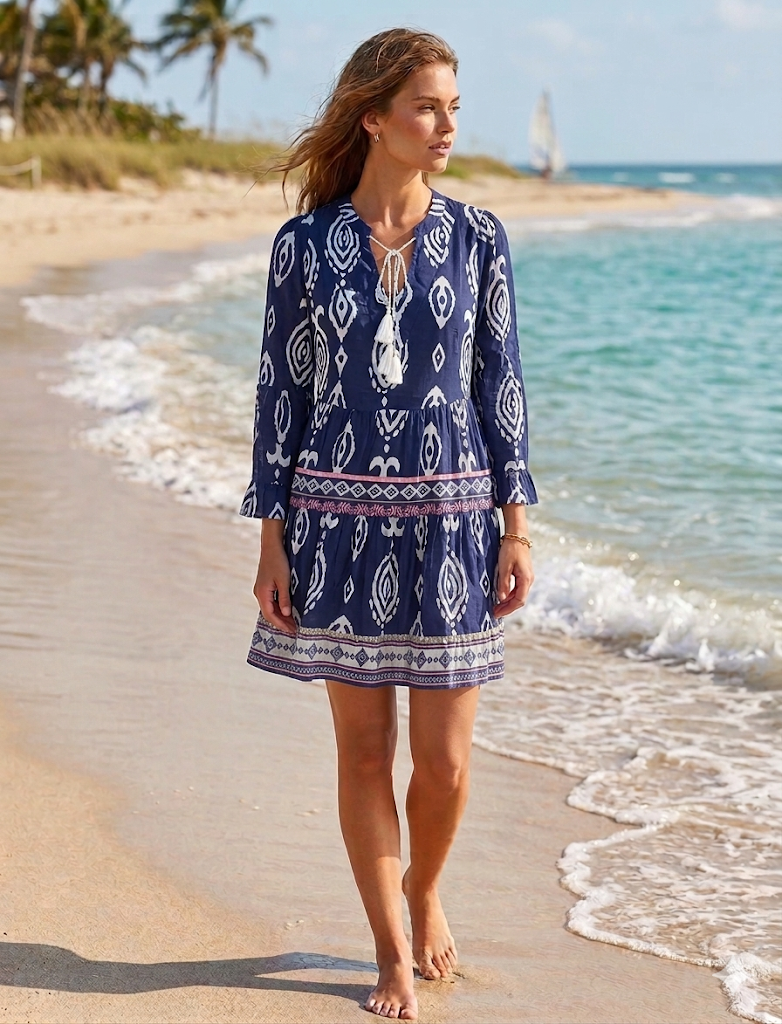 Abito Mare Fantasia Blu