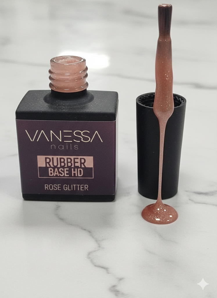 Rubber Base HD Rose Glitter