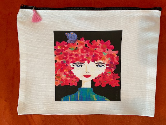 Butterfly Canvas Zipper Pouch