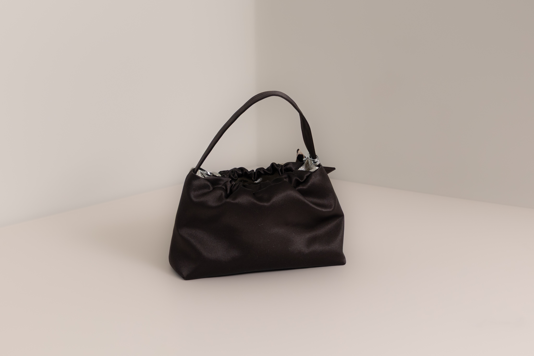 Black Faux Leather Handbag