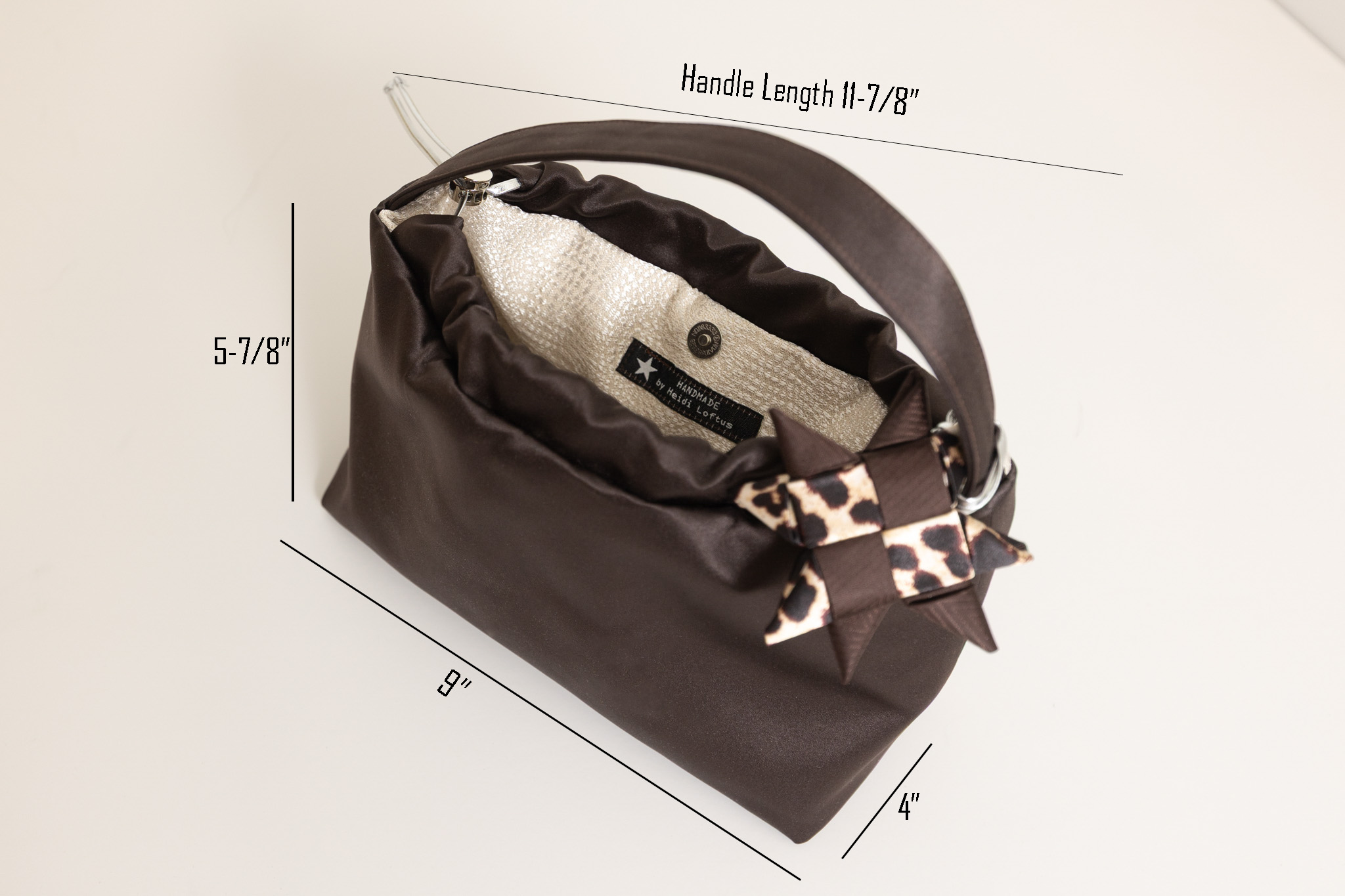 Dark Chocolate Satin Handbag