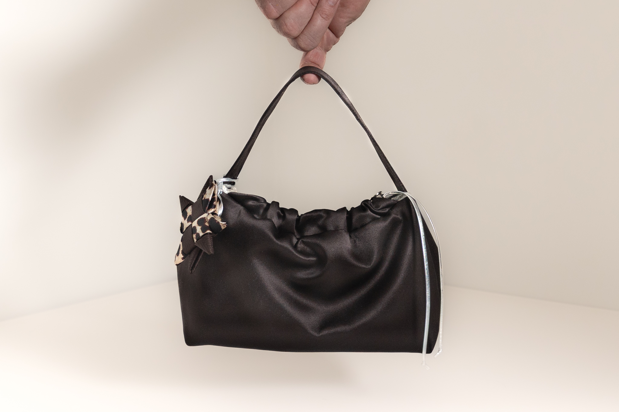 Black Faux Leather Handbag