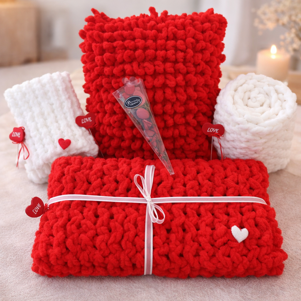 Valentine's Knitted Gift Set