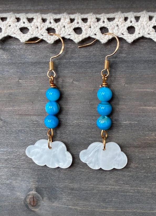 Turquoise Cloud Drop Earrings