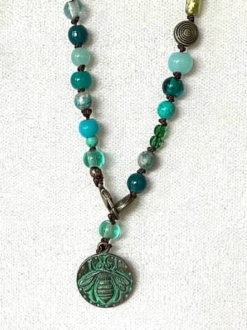 Bee Charmed Beaded Necklace