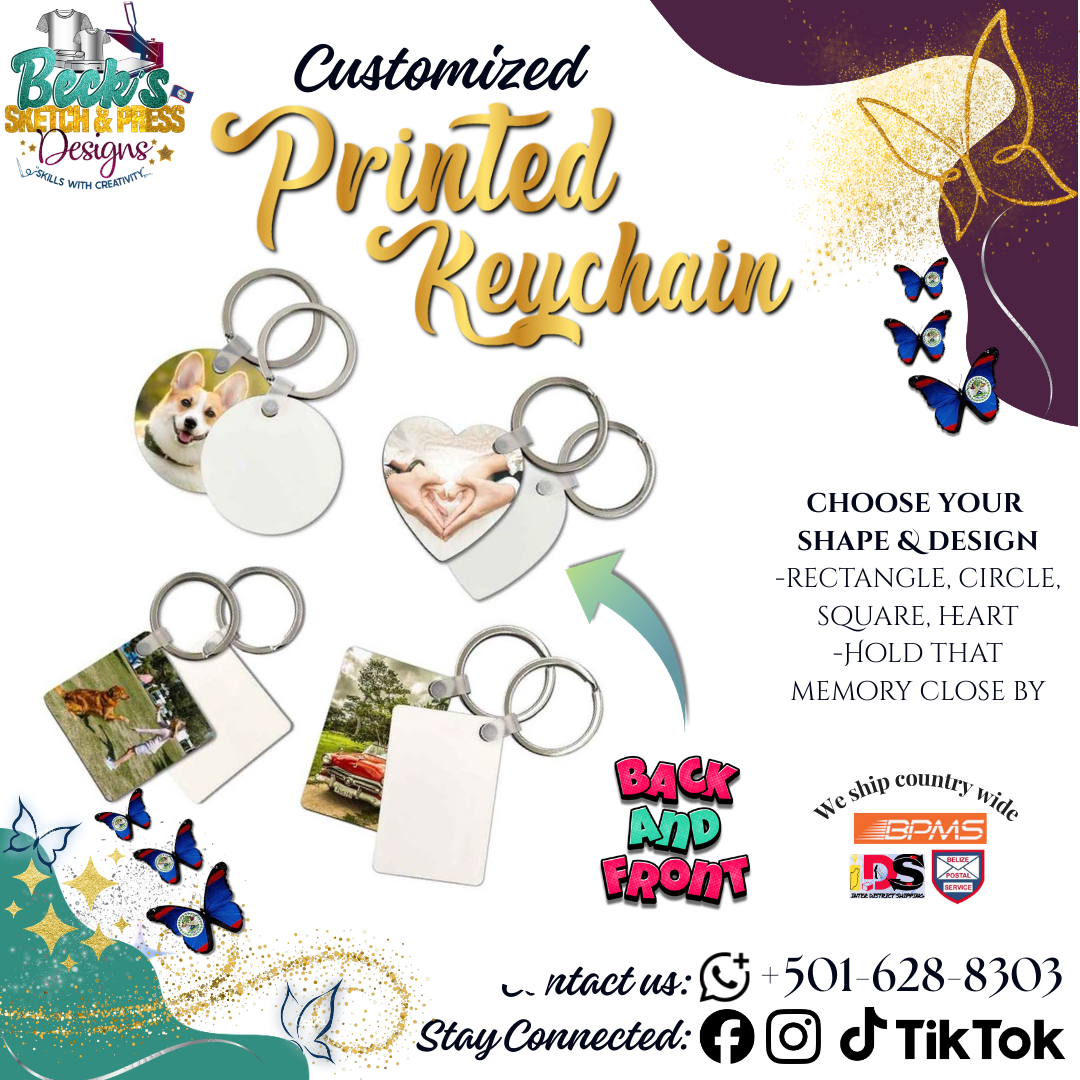 Customized Printed Keychain